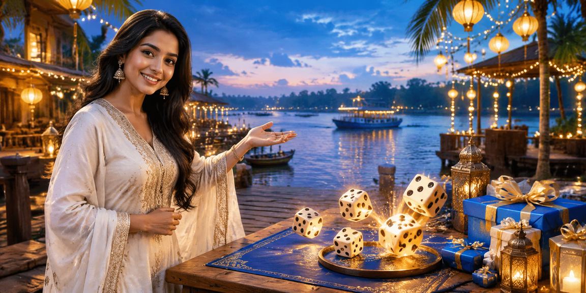 ময়মনসিংহে ঈদ উৎসবের সময় ডাইস গেম খেলছেন একজন খেলোয়াড়